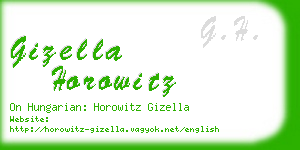 gizella horowitz business card